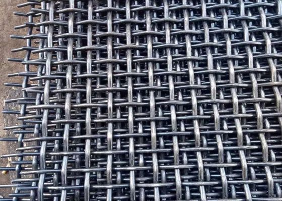 300 Micron 8 - 30mm Stainless Steel Crimped Wire Mesh Stone Crusher Screen