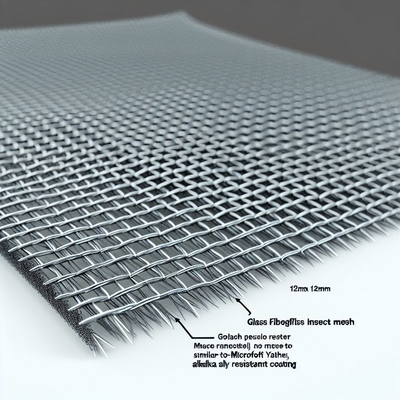 Αλκαλί-ανθεκτικό πλέγμα εντόμων από fiberglass 12mm×12mm απλής ύφανσης